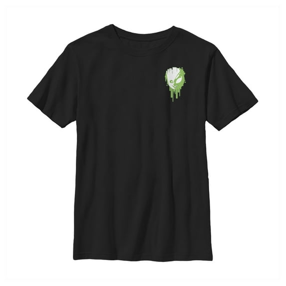 Boy's Marvel Groot Venom Badge Graphic Tee Black X Small
