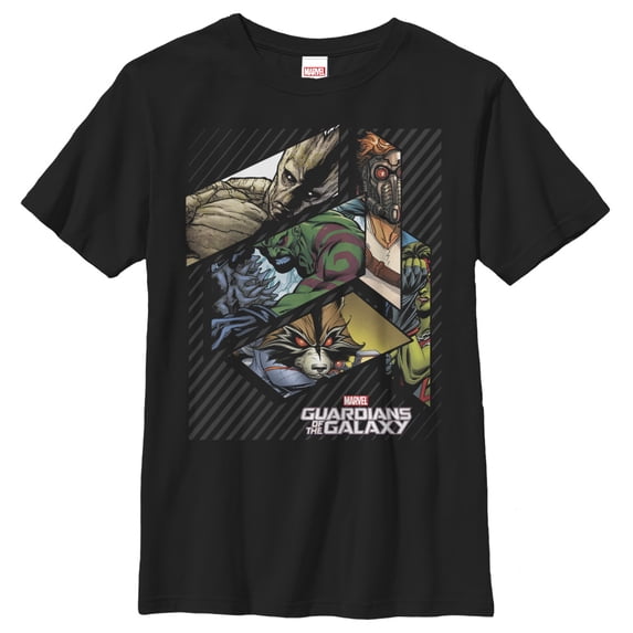 Boy's Marvel Guardians of the Galaxy Heroes Graphic Tee Black Large