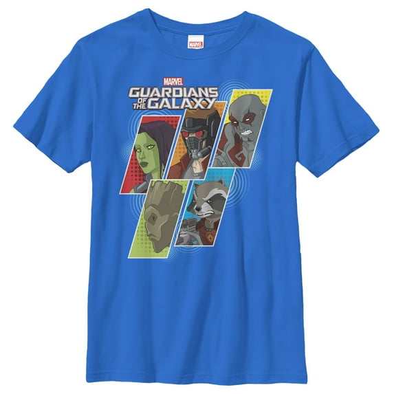 Boy's Marvel Guardians of the Galaxy Panels Graphic Tee Royal Blue Medium