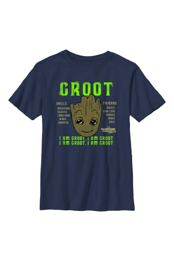 Boy's Marvel: Guardians of the Galaxy Vol. 2 I Am Groot Friends Graphic T-Shirt