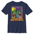 thumbnail image 1 of Boy's Marvel Halloween Avengers Scene  Graphic Tee Navy Blue Large, 1 of 4