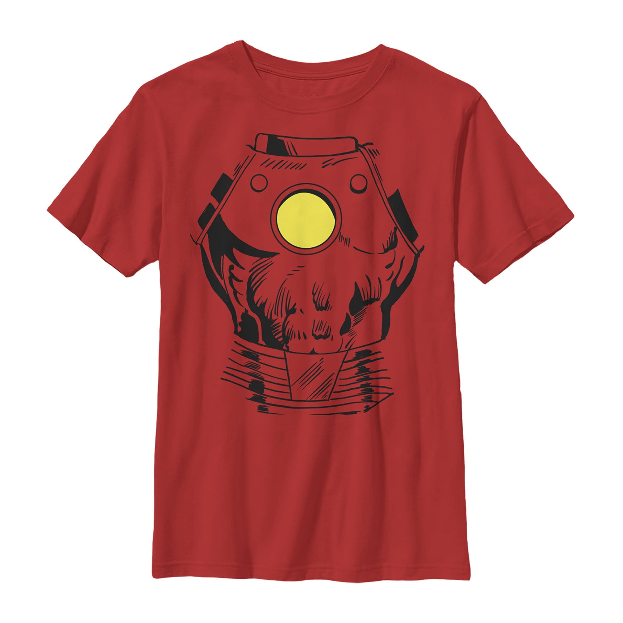 Boy's Marvel Halloween Iron Man Costume Graphic Tee Red Large - Walmart.com