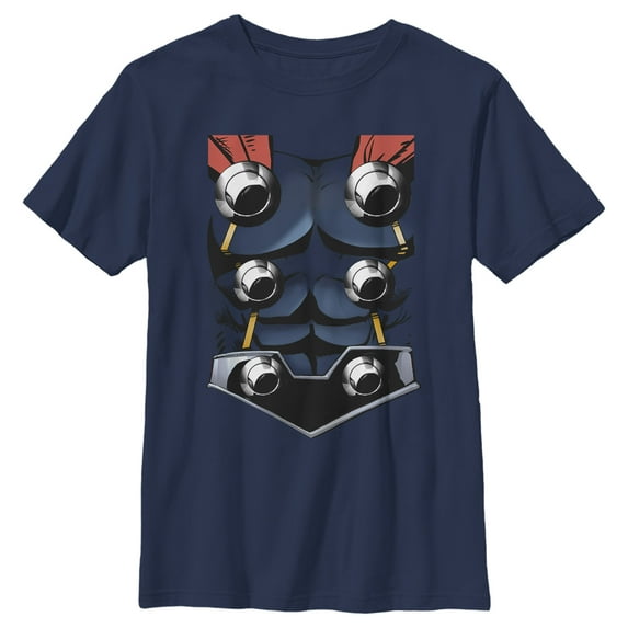 Boy's Marvel Halloween Thor Costume Graphic Tee Navy Blue Medium