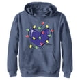 thumbnail image 1 of Boy's Marvel Hawkeye Arrow Icon Christmas Lights  Pull Over Hoodie Navy Blue Heather X Large, 1 of 4