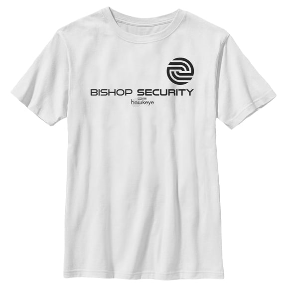 Boy's Marvel Hawkeye Bishop Security Graphic Tee White Small