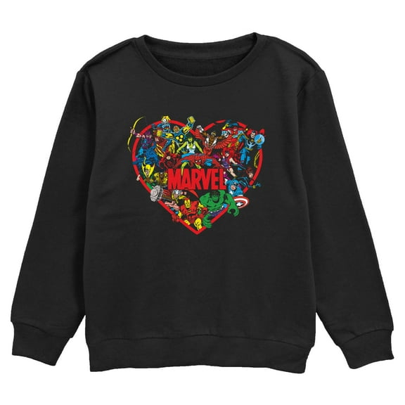 Boy's Marvel Hero Heart Sweatshirt