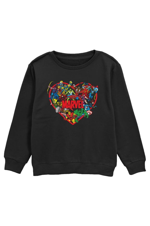 Boy's Marvel Hero Heart Sweatshirt