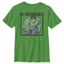 Boy's Marvel Hulk Be Incredible Graphic Tee Kelly Green Large