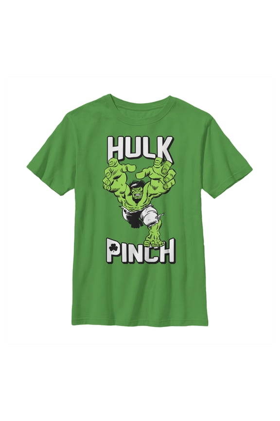 Boy's Marvel Hulk Pinch St. Patrick's Graphic Tee Kelly Green Medium