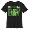thumbnail image 1 of Boy's Marvel Hulk Smashing Birthday  Graphic Tee Black X Small, 1 of 5