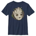 thumbnail image 1 of Boy's Marvel: I am Groot Cute Smiling Groot Face Graphic Tee Navy Blue Small, 1 of 4