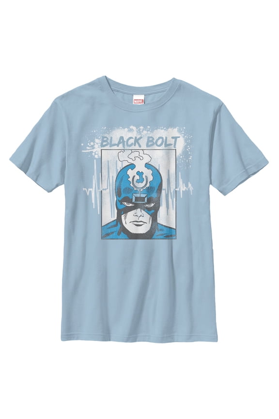 Boy's Marvel Inhumans Black Bolt  Graphic Tee Light Blue Small