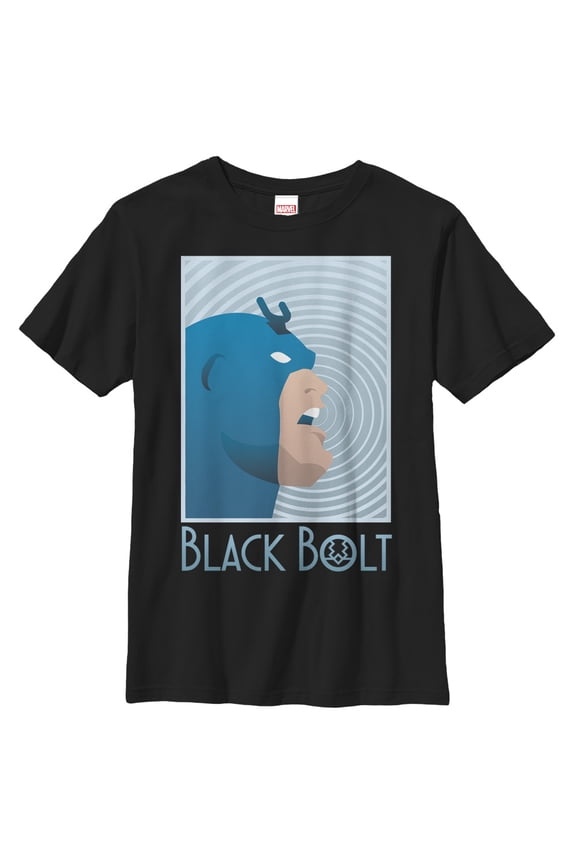 Boy's Marvel Inhumans Bolt Voice Graphic Tee Black Large