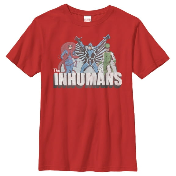 Boy's Marvel Inhumans Characters  Graphic Tee Red X Large