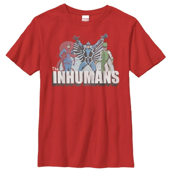 Boy's Marvel Inhumans Characters Graphic Tee Red X Large