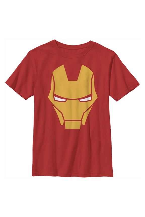 Boy's Marvel Iron Man Helmet Graphic Tee Red X Small