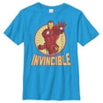 thumbnail image 1 of Boy's Marvel Iron Man Invincible  Graphic Tee Turquoise Small, 1 of 3