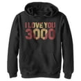 thumbnail image 1 of Boy's Marvel Iron Man Love 3000 Mask  Pull Over Hoodie Black Small, 1 of 4