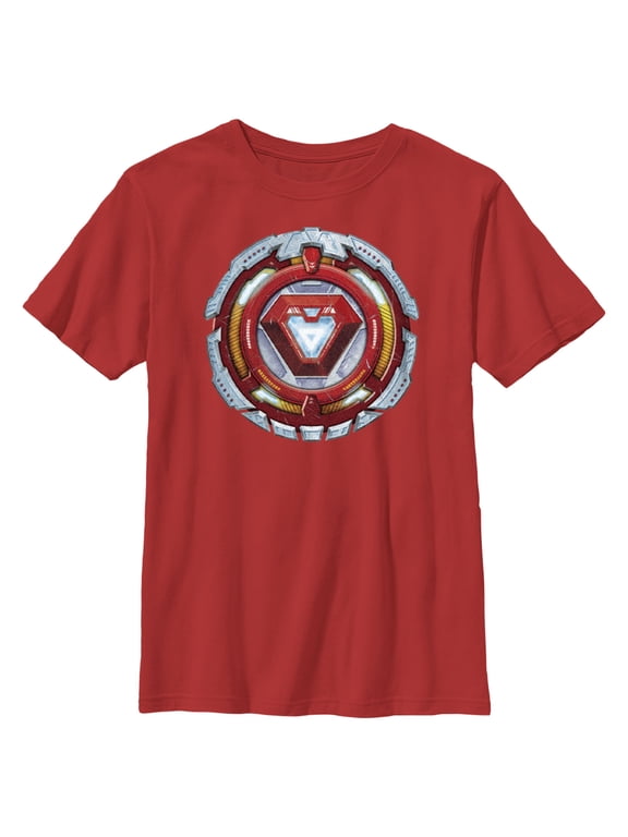 Boy's Marvel Iron Man Mecha Suit Core Graphic Tee Red Large
