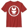 thumbnail image 1 of Boy's Marvel Iron Man Minimalist Mask Stamp Graphic Tee Red Large, 1 of 4