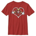 thumbnail image 1 of Boy's Marvel Iron Man Repulsors Heart Graphic Tee Red Small, 1 of 4