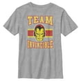 thumbnail image 1 of Boy's Marvel Iron Man Team Invincilbe  Graphic Tee Athletic Heather X Large, 1 of 4