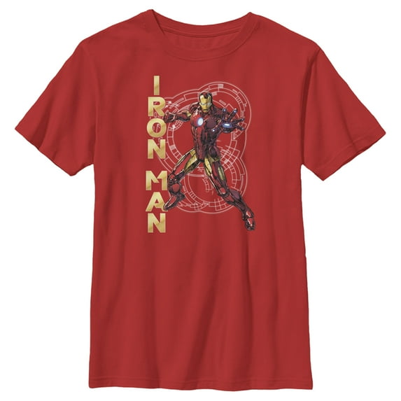 Boy's Marvel Iron Man Technology Graphic Tee Red X Small