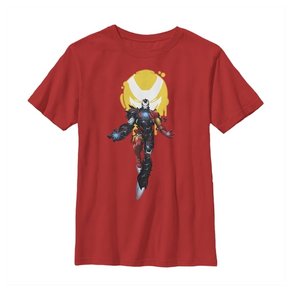 Boy's Marvel Iron Man Venom Symbol Graphic Tee Red Medium