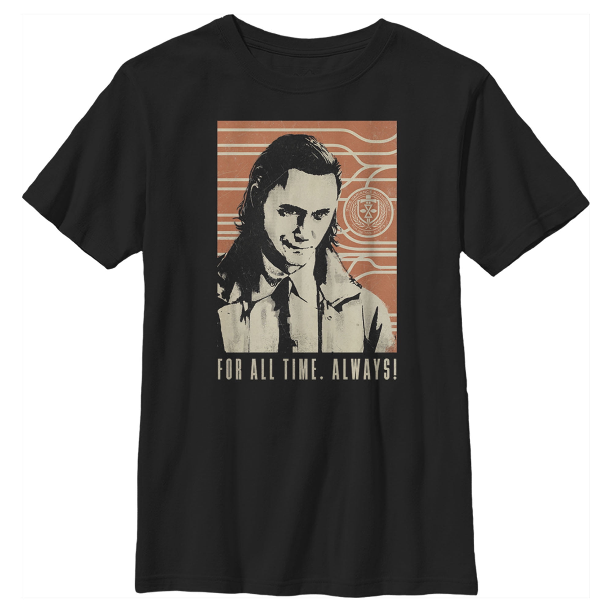 Boy's Marvel Loki For All Time Always Drawing Graphic Tee Black Medium ...