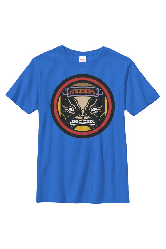 Boy's Marvel MODOK Circle Graphic Tee Royal Blue Small