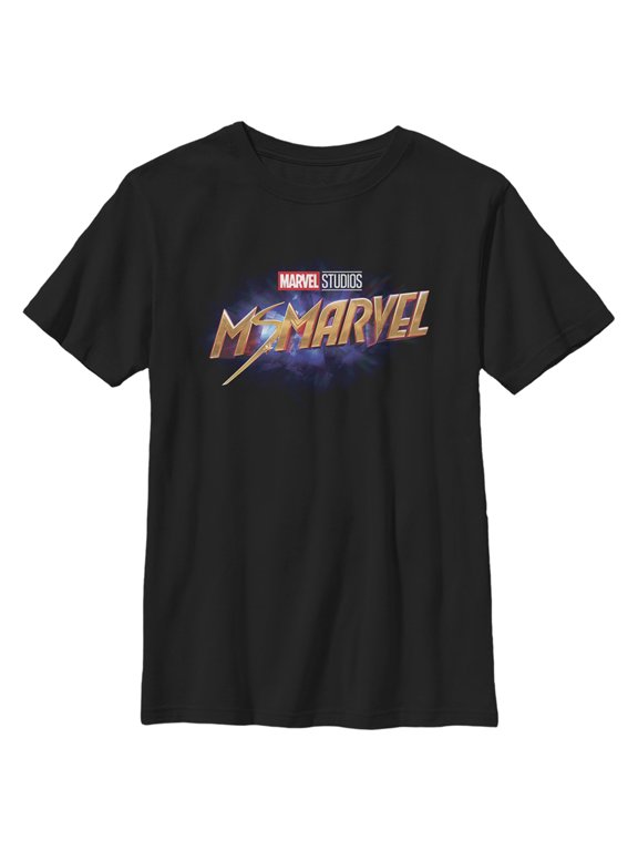 Boy's Marvel Ms. Marvel Logo Graphic Tee Black Large