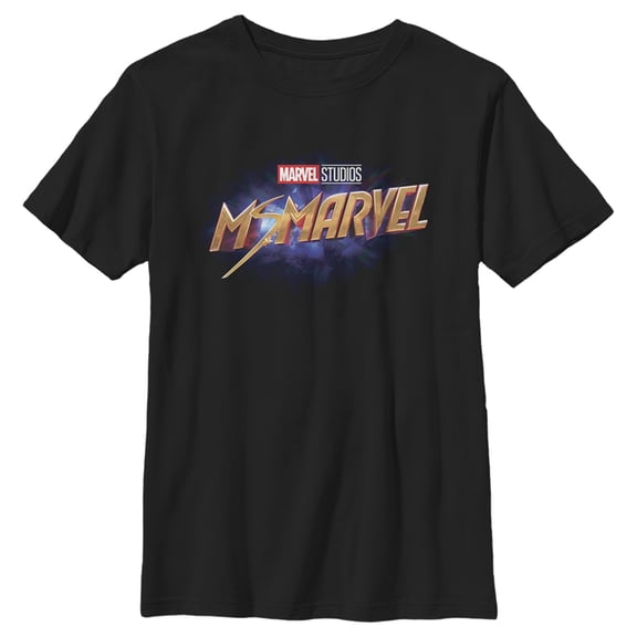 Boy's Marvel Ms. Marvel Logo Graphic Tee Black Small