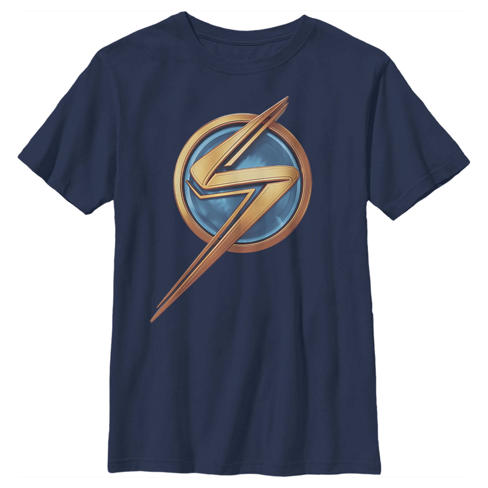 Boy's Marvel: Ms. Marvel Logo Icon Graphic Tee Navy Blue Small ...