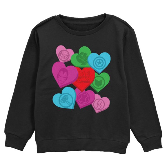 Boy's Marvel Multicolor Hearts Sweatshirt