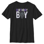 Boy's Marvel Panther Birthday Boy Graphic Tee Black Small