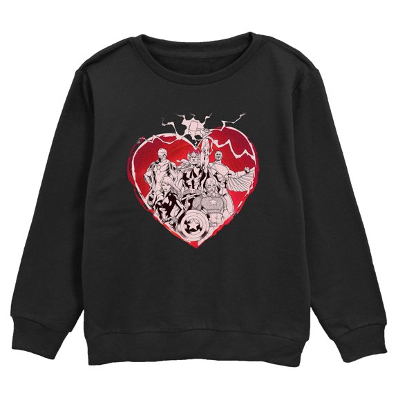 Boy's Marvel Power Heart Sweatshirt