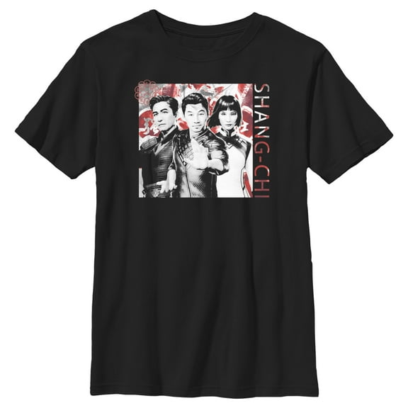 Boy's Marvel Shang-Chi and the Legend of the Ten Rings Family Portrait  Graphic Tee Black X Large