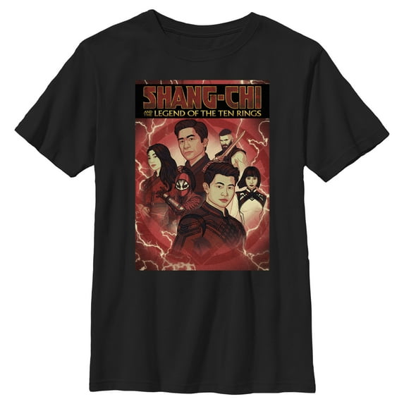 Boy's Marvel Shang-Chi and the Legend of the Ten Rings Poster Graphic Tee Black Small