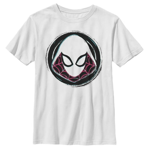 Boy's Marvel Spider Gwen Badge Graphic Tee White X Large