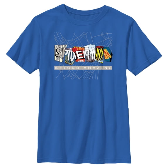 Boy's Marvel Spider-Man Beyond Amazing COMIC CLIPPINGS BEYOND T-Shirt