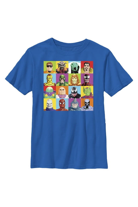 Boy's Marvel Spider-Man Beyond Amazing SPIDEY FIGURE SQUARES T-Shirt