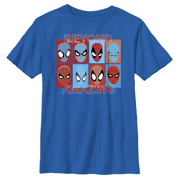 Boy's Marvel Spider-Man Beyond Amazing SPIDEY SQUARES BEYOND T-Shirt