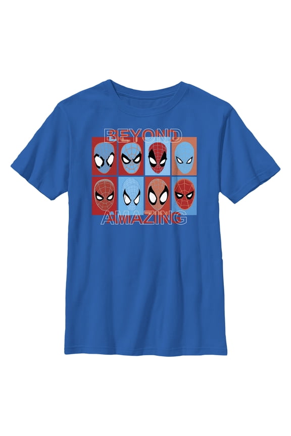 Boy's Marvel Spider-Man Beyond Amazing SPIDEY SQUARES BEYOND T-Shirt