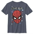 thumbnail image 1 of Boy's Marvel Spider-Man Candy Heart Love Bug  Graphic Tee Navy Blue Heather Large, 1 of 3