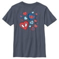 thumbnail image 1 of Boy's Marvel Spider-Man Candy Hearts Graphic Tee Navy Blue Heather Medium, 1 of 4