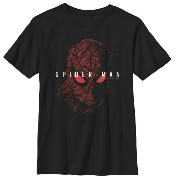 Boy's Marvel Spider-Man: Far From Home Glow Graphic Tee Black Small