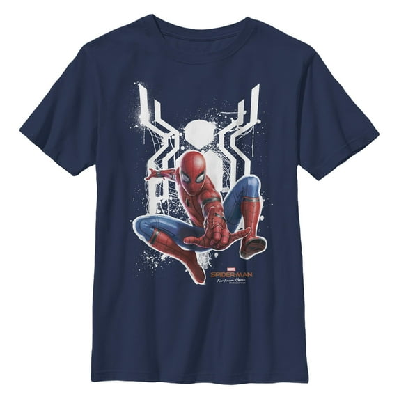Boy's Marvel: Spider-Man: Far From Home Logo Splatter Graphic T-Shirt