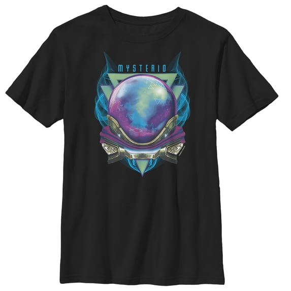 Boy's Marvel Spider-Man: Far From Home Mysterio Masked Graphic Tee Black Large