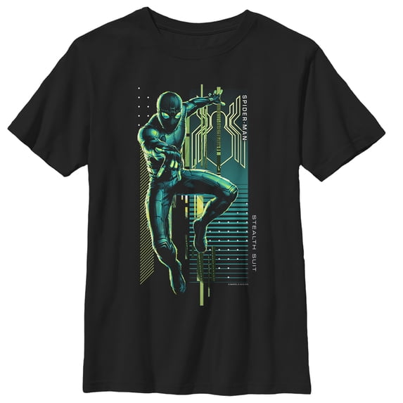 Boy's Marvel Spider-Man: Far From Home Night's Hero Graphic Tee Black Small
