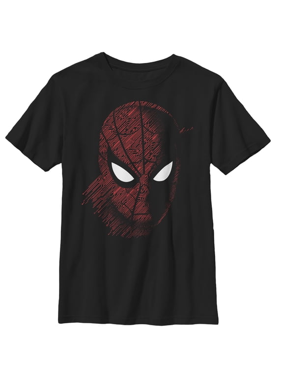 Boy's Marvel Spider-Man: Far From Home Tech Pattern Graphic Tee Black Large